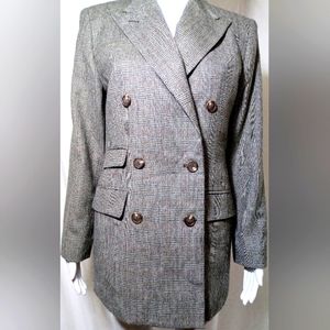 Lauren Ralph Lauren Double Breasted Plaid Blazer